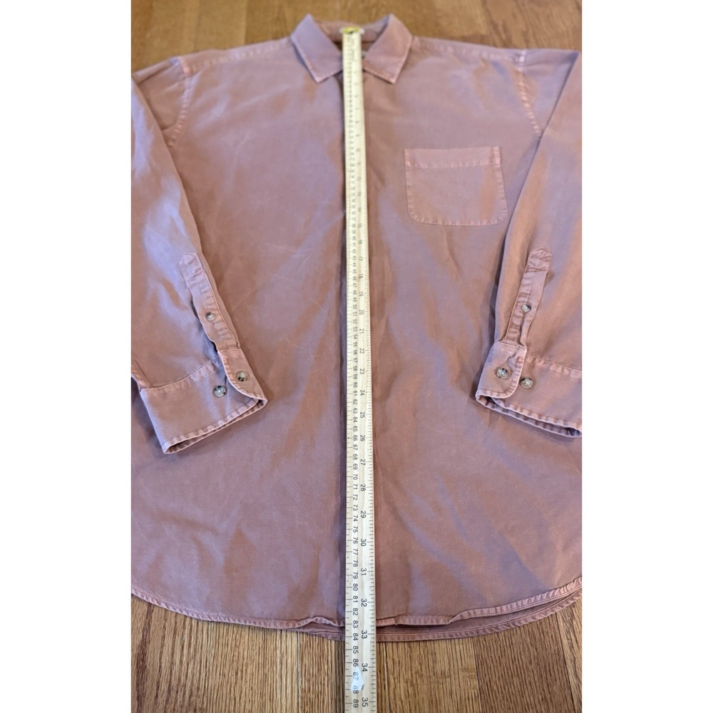 Peter Millar Mountainside Collection Chambray Shirt XL Mauve Cotton Silk Blend - Picture 7 of 8